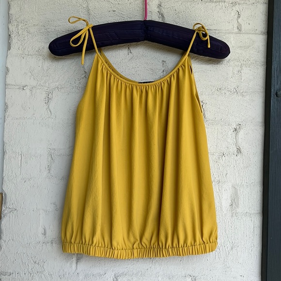 Theory Tops - Theory Bolia_Intellect spaghetti strap blouson top mustard (S)
